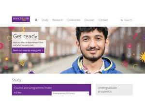 University of Manchester's Website Screenshot