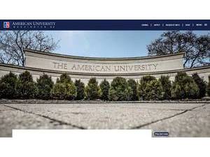 American University's Website Screenshot