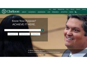 Clarkson University's Website Screenshot