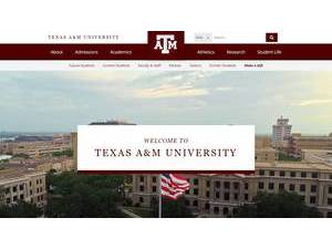 Texas A&M University's Website Screenshot
