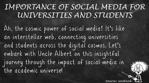Importance of Social Media for Universities and prospective students