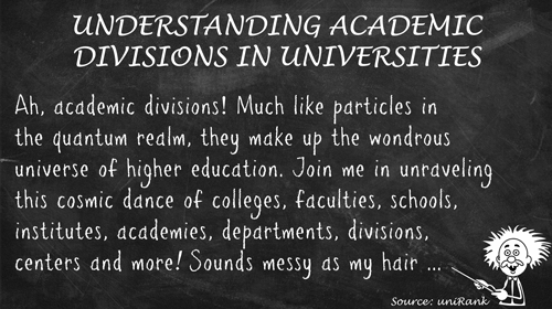 Understanding Academic Divisions in Universities - Colleges, Faculties, Schools and more