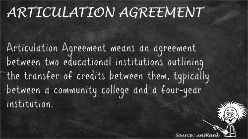 Articulation Agreement definition