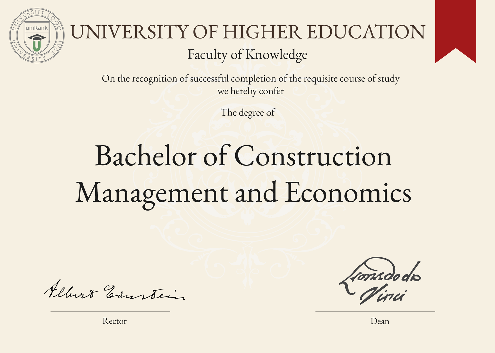 Bachelor Of Construction Management And Economics B.Con.M.E | UniRank