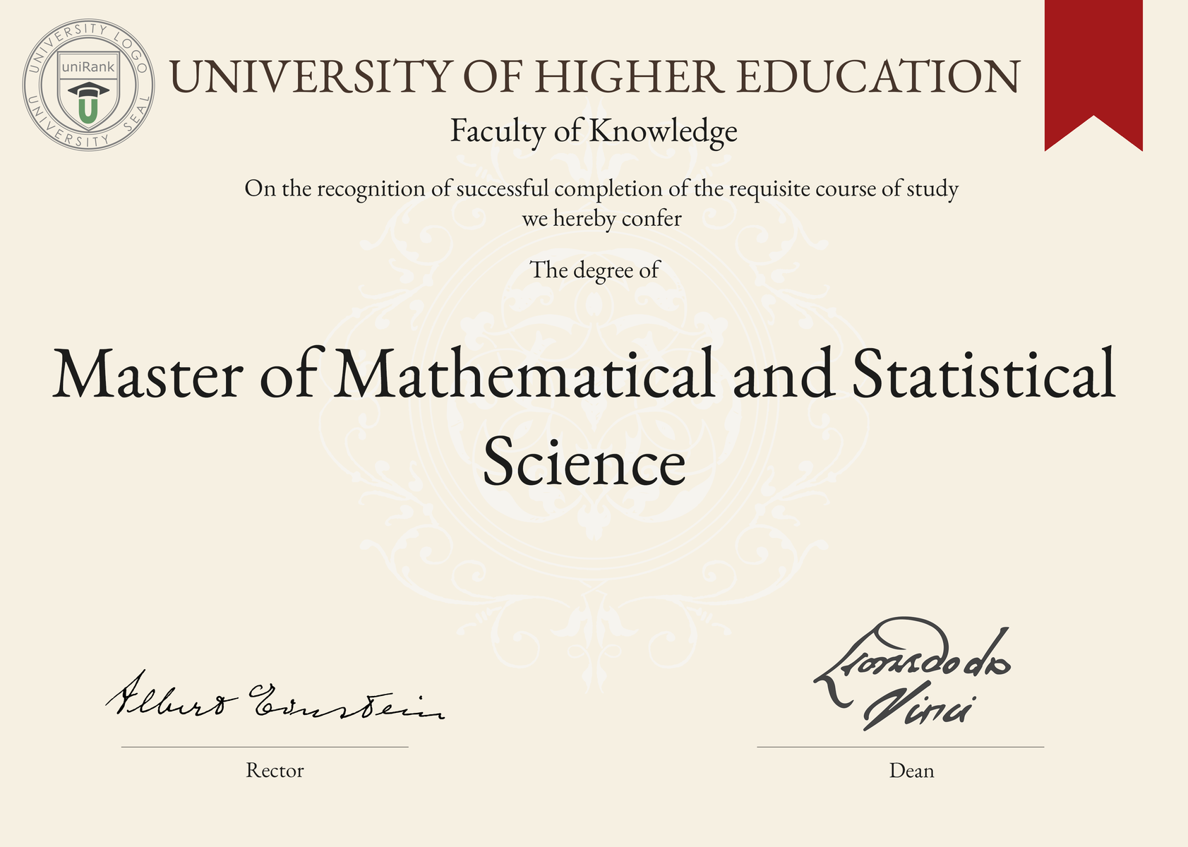 Master Of Mathematical And Statistical Science Mmss Unirank 4662
