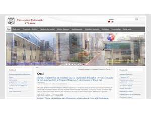Polytechnic University of Tirana's Website Screenshot