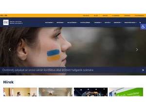 Óbuda University's Website Screenshot