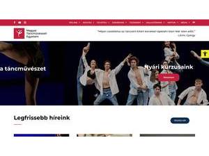 Magyar Táncmuvészeti Egyetem's Website Screenshot