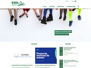Higher School of Nursing of Lisbon's Website Screenshot