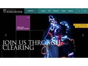 University of Winchester's Website Screenshot