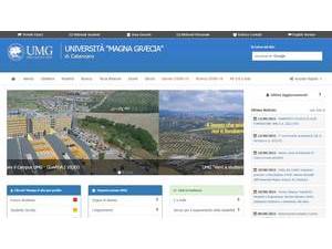University Magna Graecia of Catanzaro's Website Screenshot