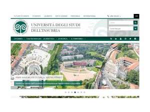 University of Insubria's Website Screenshot
