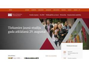 Rigas Stradina Universitate's Website Screenshot