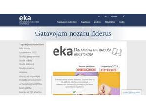 Ekonomikas un kulturas augstskola's Website Screenshot