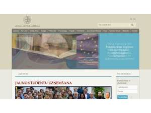 Eiropas Kristiga akademija's Website Screenshot