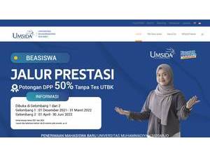 Muhammadiyah University of Sidoarjo's Website Screenshot
