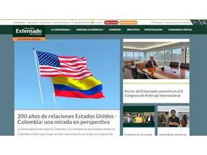 Externado University of Colombia's Website Screenshot