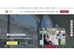 Pontifical University of Mexico's Website Screenshot