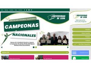 University of León, Mexico's Website Screenshot