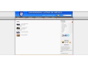 Latin University of México's Website Screenshot
