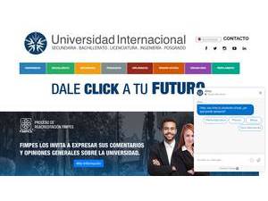 Universidad Internacional's Website Screenshot