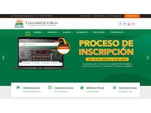 Universidad de la Sierra's Website Screenshot