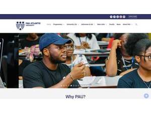 Pan-Atlantic University's Website Screenshot