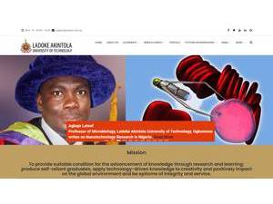 Ladoke Akintola University of Technology's Website Screenshot