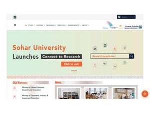 Sohar University's Website Screenshot