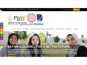 Bayan College's Website Screenshot