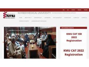 خیبر میڈیکل یونیورسٹی's Website Screenshot