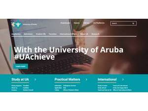 University of Aruba's Website Screenshot