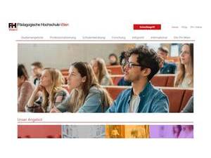 University College of Teacher Education Vienna's Website Screenshot