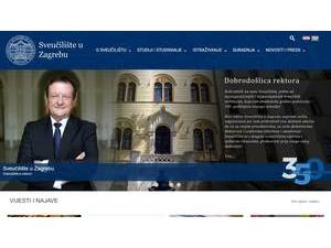 Sveucilište u Zagrebu's Website Screenshot