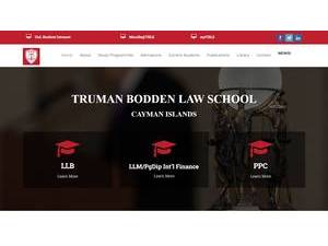 Truman Bodden Law School's Website Screenshot