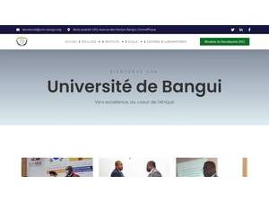 Université de Bangui's Website Screenshot