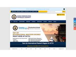 Ghana Communication Technology University's Website Screenshot