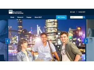 Queensland University of Technology's Website Screenshot