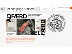 Det Kongelige Akademi - Arkitektur, Design, Konservering's Website Screenshot