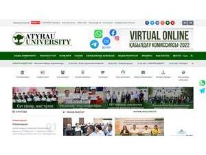 Atyrau State University's Website Screenshot