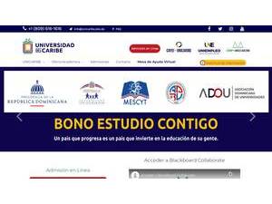 Universidad del Caribe's Website Screenshot