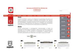 School of Technology of Chimborazo, Riobamba's Website Screenshot