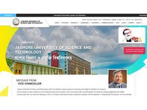 যশোর বিজ্ঞান ও প্রযুক্তি বিশ্ববিদ্যালয়'s Website Screenshot