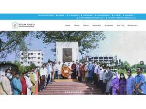 Begum Rokeya University, Rangpur's Website Screenshot