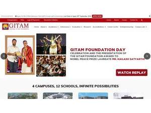 గాంధీ ఇన్స్టిట్యూట్ ఆఫ్ టెక్నాలజీ అండ్ మేనేజ్మెంట్'s Website Screenshot