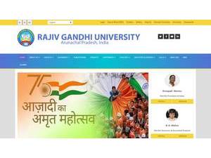 राजीव गांधी विश्वविद्यालय's Website Screenshot