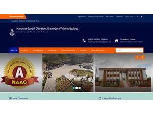 Mahatma Gandhi Chitrakoot Gramoday University's Website Screenshot