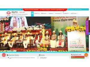 राजीव गांधी प्रौद्योगिकी विश्वविद्यालय's Website Screenshot