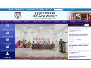 Berhampur University's Website Screenshot