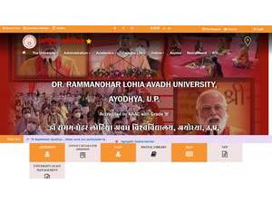 डा. राम मनोहर लोहिया अवध विश्वविद्यालय's Website Screenshot